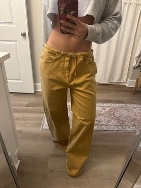 Low Waist Wide-Leg String Denim